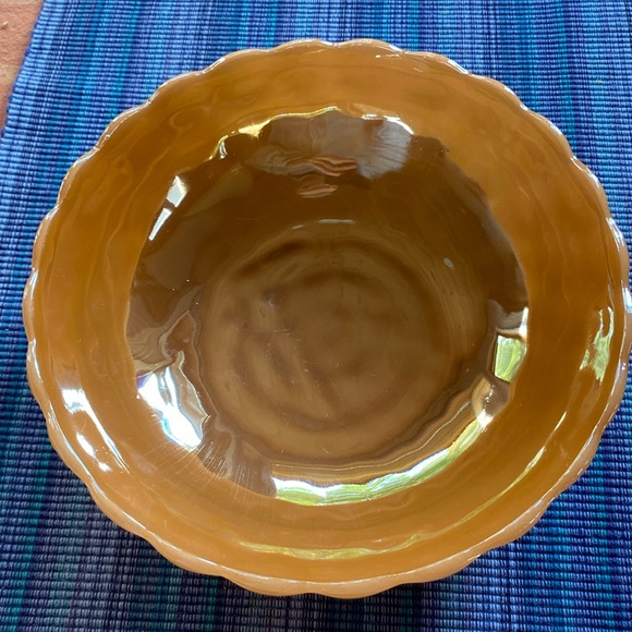 ANCHOR HOCKING/FIRE KING Peach Lustre Bubble Berry/Serving Bowl 8.25 Inches - Picture 2 of 4